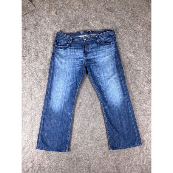 AG Adriano Goldschmied Jeans Mens 38x34 Tag Blue The Protege Straight 38x27 Hem - Picture 1 of 13